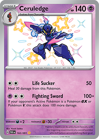 Ceruledge - Paldean Fates - 162/091 - Shiny Holo Rare