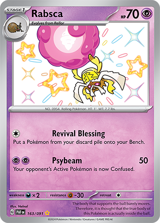 Rabsca - Paldean Fates - 163/091 - Shiny Holo Rare