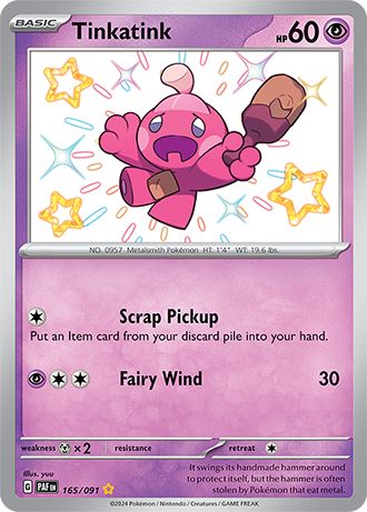 Tinkatink - Paldean Fates - 165/091 - Shiny Holo Rare