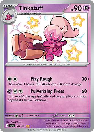 Tinkatuff - Paldean Fates - 166/091 - Shiny Holo Rare