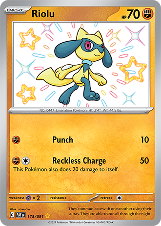Riolu - Paldean Fates - 173/091 - Shiny Holo Rare