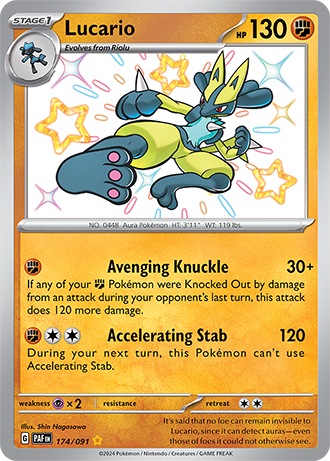Lucario - Paldean Fates - 174/091 - Shiny Holo Rare