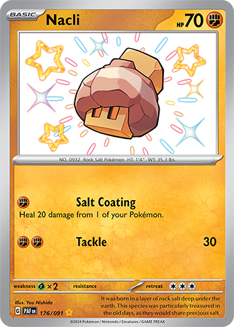 Nacli - Paldean Fates - 176/091 - Shiny Holo Rare