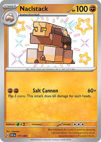 Naclstack - Paldean Fates - 177/091 - Shiny Holo Rare