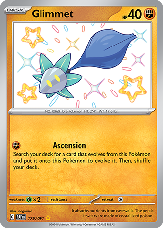 Glimmet - Paldean Fates - 179/091 - Shiny Holo Rare