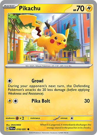 Pikachu - Paldean Fates - 018/091 - Common