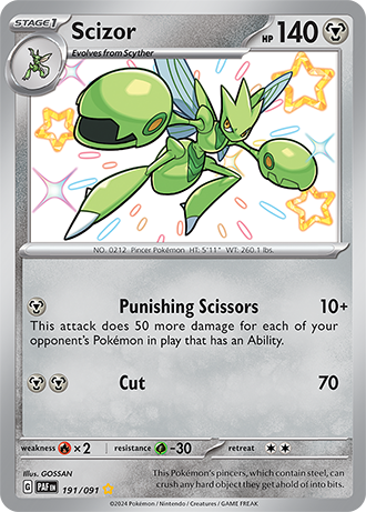Scizor - Paldean Fates - 191/091 - Shiny Holo Rare