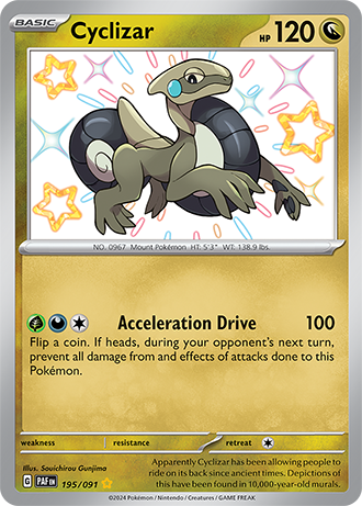 Cyclizar - Paldean Fates - 195/091 - Shiny Holo Rare