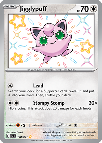 Jigglypuff - Paldean Fates - 198/091 - Shiny Holo Rare