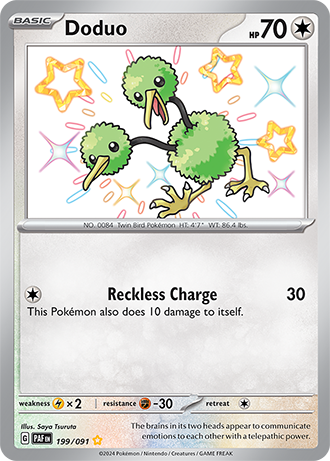 Doduo - Paldean Fates - 199/091 - Shiny Holo Rare