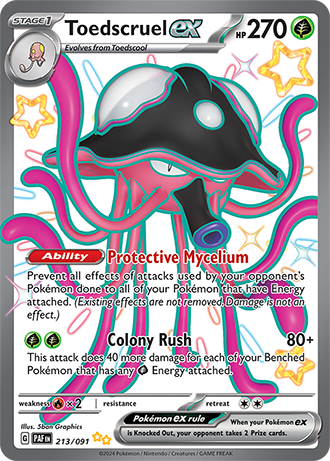 Toedscruel ex - Paldean Fates - 213/091 - Shiny Ultra Rare