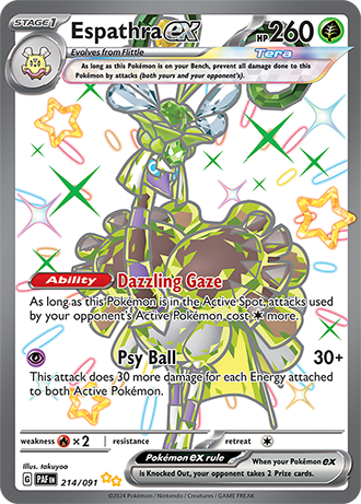 Espathra ex - Paldean Fates - 214/091 - Shiny Ultra Rare