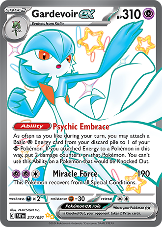 Gardevoir ex - Paldean Fates - 217/091 - Shiny Ultra Rare