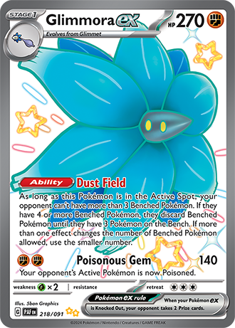 Glimmora ex - Paldean Fates - 218/091 - Shiny Ultra Rare