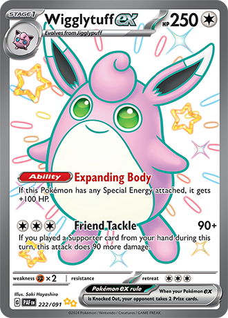 Wigglytuff ex - Paldean Fates - 222/091 - Shiny Ultra Rare