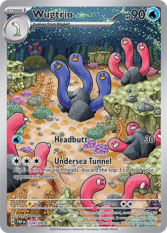 Wugtrio - Paldean Fates - 224/091 - Illustration Rare