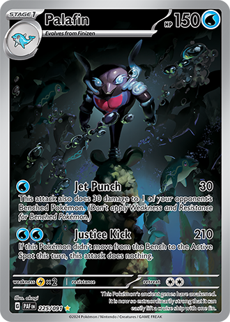 Palafin - Paldean Fates - 225/091 - Illustration Rare