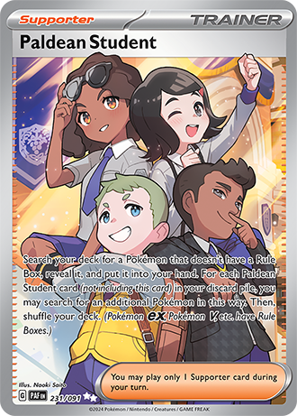 Paldean Student - Paldean Fates - 231/091 - Full Art