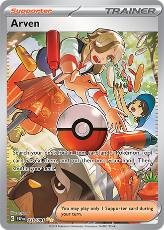 Arven - Paldean Fates - 235/091 - Special Illustration Rare