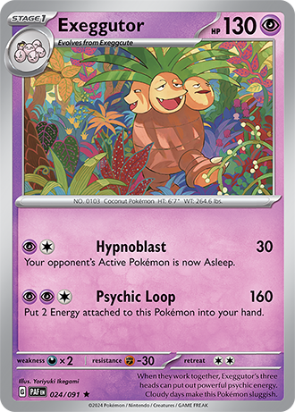 Exeggutor - Paldean Fates - 024/091 - Holo Rare