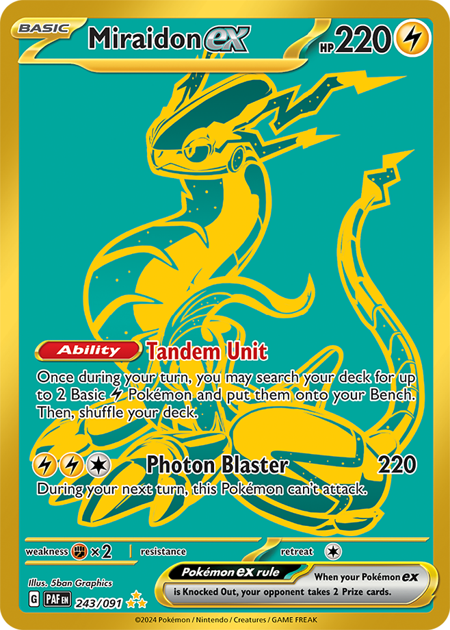 Miraidon ex - Paldean Fates - 243/091 - Hyper Rare