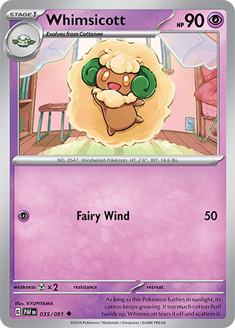 Whimsicott - Paldean Fates - 035/091 - Uncommon