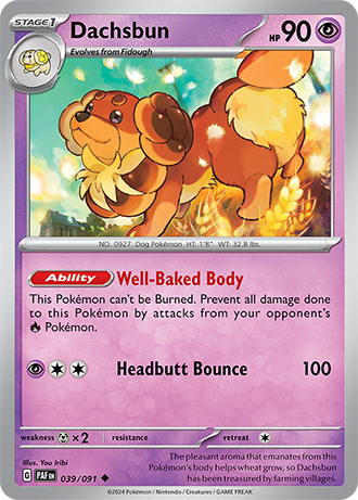 Dachsbun - Paldean Fates - 039/091 - Uncommon
