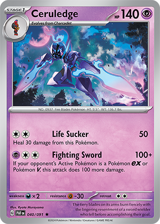 Ceruledge - Paldean Fates - 040/091 - Holo Rare