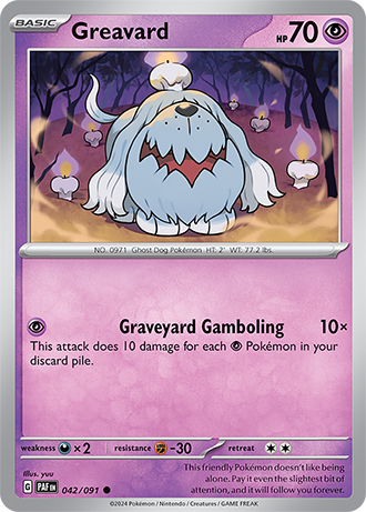 Greavard - Paldean Fates - 042/091 - Common