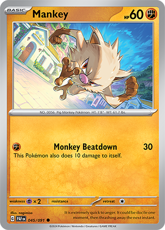 Mankey - Paldean Fates - 045/091 - Common