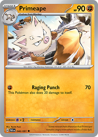 Primeape - Paldean Fates - 046/091 - Uncommon