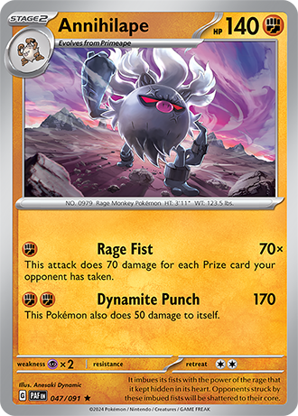 Annihilape - Paldean Fates - 047/091 - Holo Rare