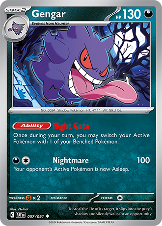 Gengar - Paldean Fates - 057/091 - Uncommon