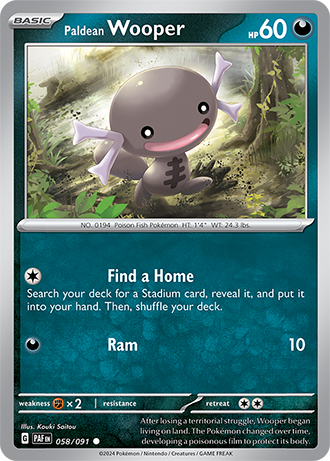 Paldean Wooper - Paldean Fates - 058/091 - Common