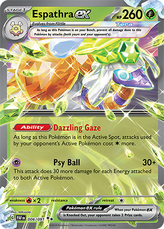 Espathra ex - Paldean Fates - 006/091 - Double Rare
