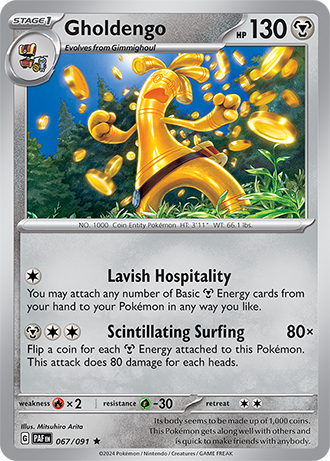 Gholdengo - Paldean Fates - 067/091 - Holo Rare