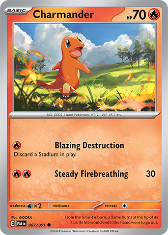 Charmander - Paldean Fates - 007/091 - Common