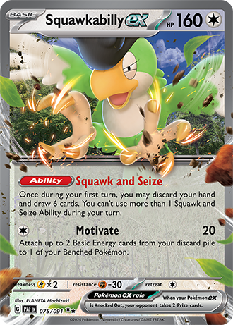 Squawkabilly ex - Paldean Fates - 075/091 - Double Rare