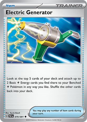 Electric Generator - Paldean Fates - 079/091 - Uncommon