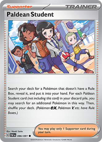Paldean Student - Paldean Fates - 086/091 - Common