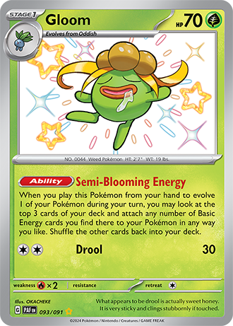 Gloom - Paldean Fates - 093/091 - Shiny Holo Rare
