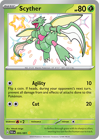 Scyther - Paldean Fates - 095/091 - Shiny Holo Rare