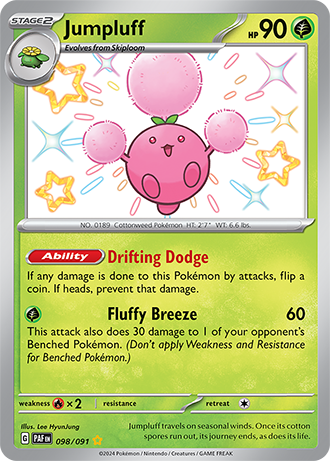 Jumpluff - Paldean Fates - 098/091 - Shiny Holo Rare