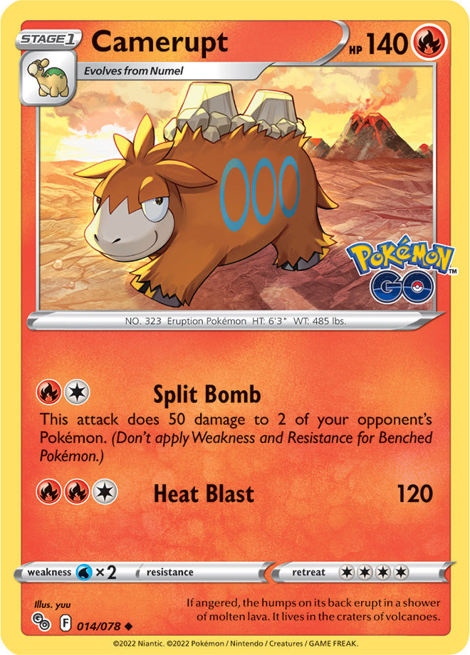 Camerupt - Pokemon Go 014/078 - Uncommon