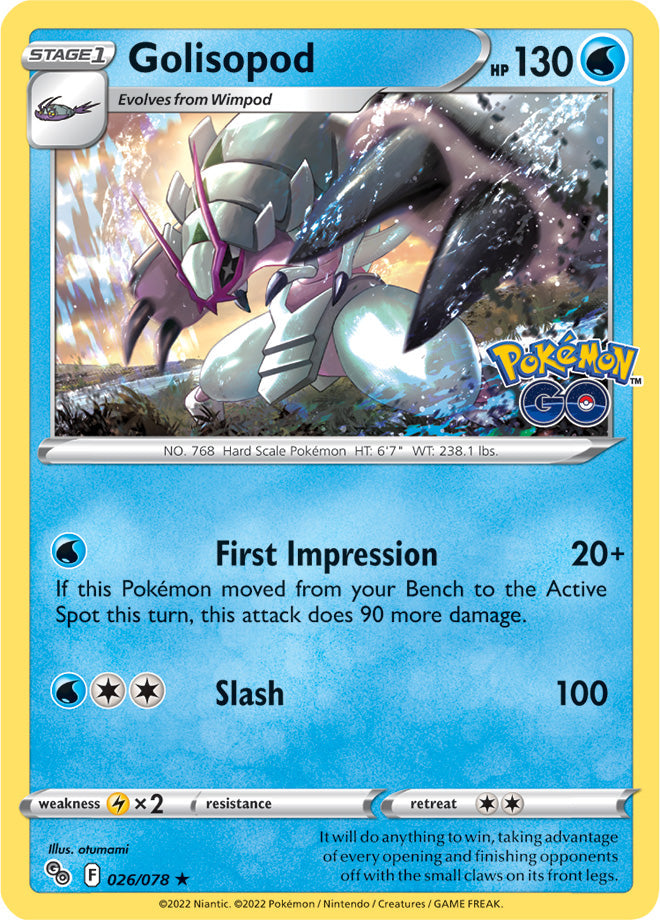 Golisopod - Pokemon Go 026/078 - Rare Holo