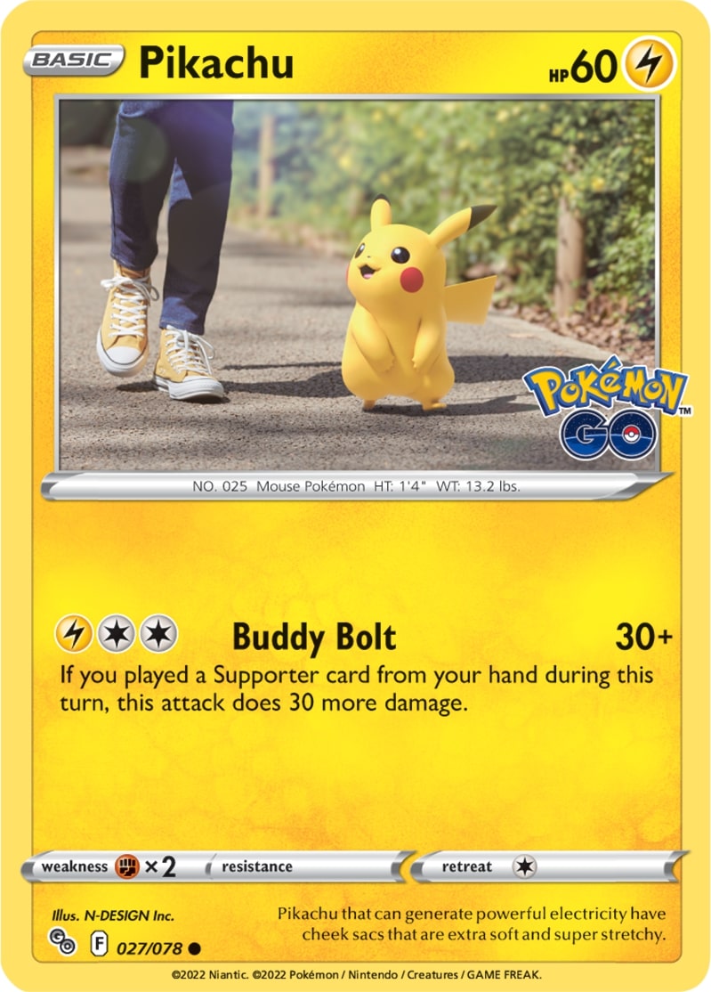 Pikachu - Pokemon Go 027/078 - Common