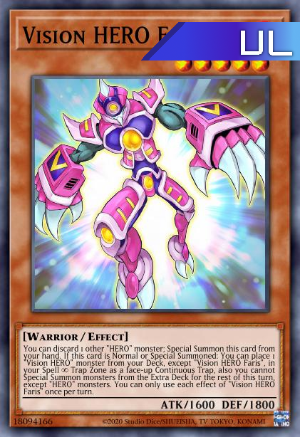 Vision HERO Faris - RA01-EN004 - 1st Edition - Ultimate Rare