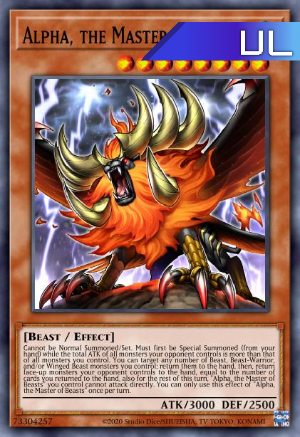 Alpha, the Master of Beasts - RA01-EN022 - 1st Edition - Ultimate Rare