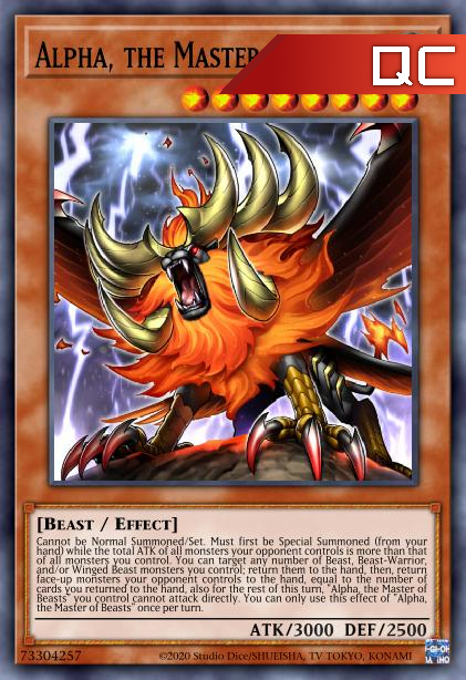 Alpha, the Master of Beasts - RA01-EN022 - 1st Edition - Quarter Century Secret Rare