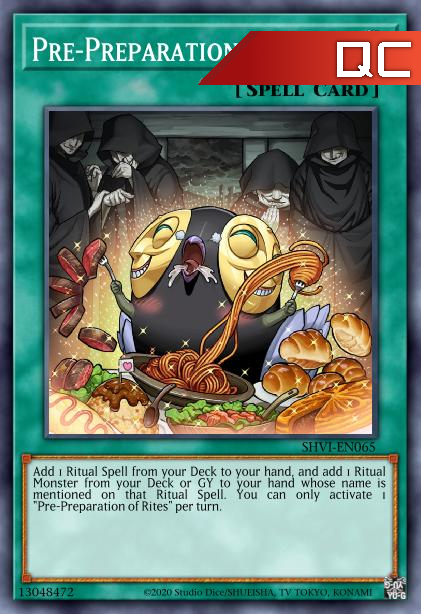 Pre-Preparation of Rites - RA01-EN055 - 1st Edition - Quarter Century Secret Rare